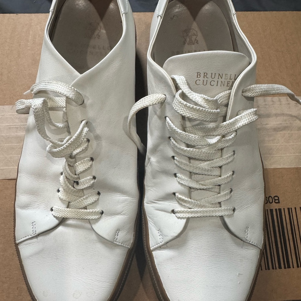 Brunello Cucinelli Cream Men's Sneakers